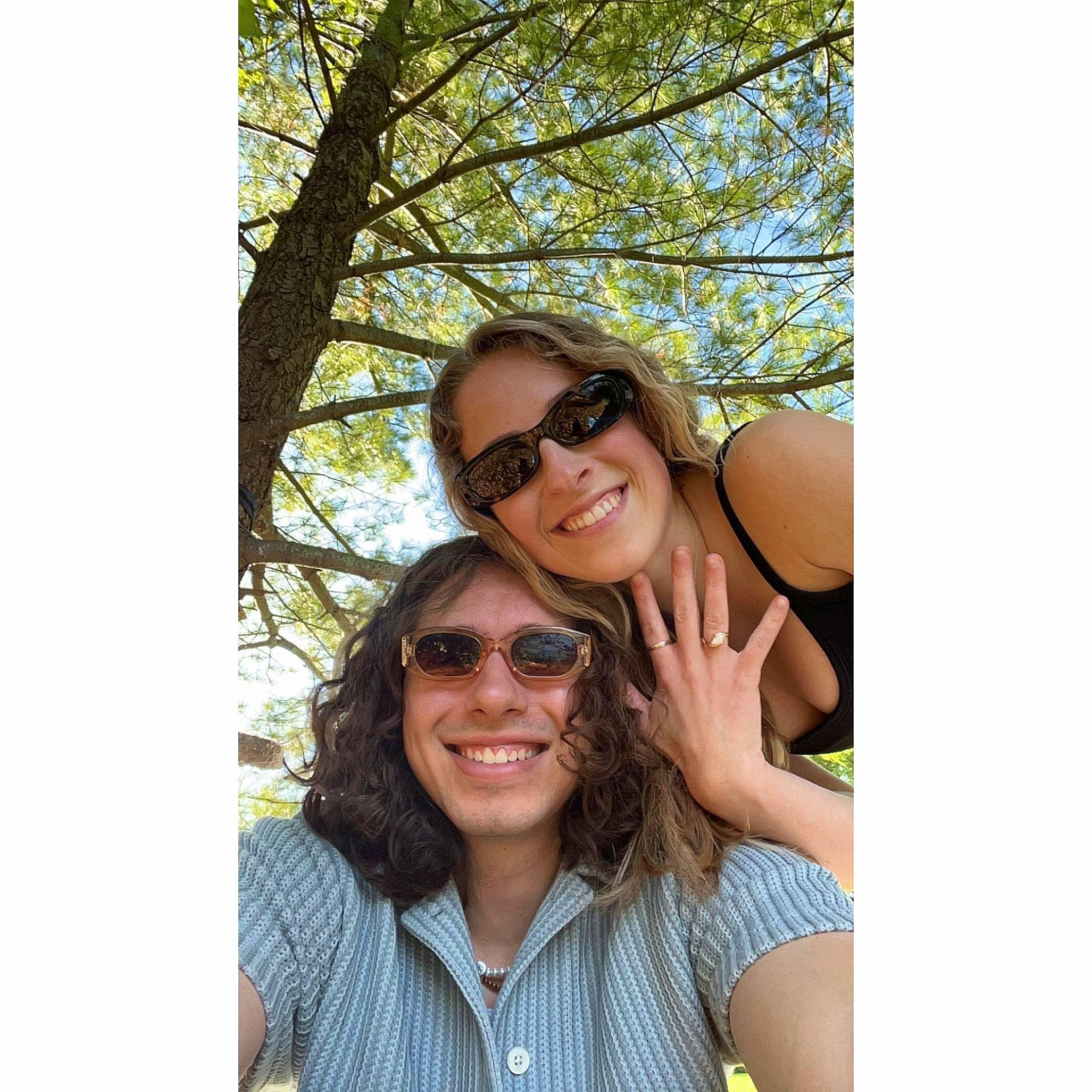 Delaware Park, 10/5/24, right after we got engaged