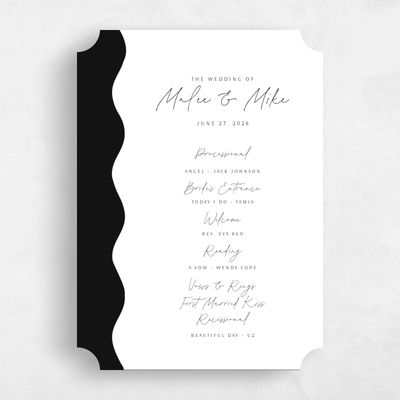 White Ticket Wedding Program - Molnar