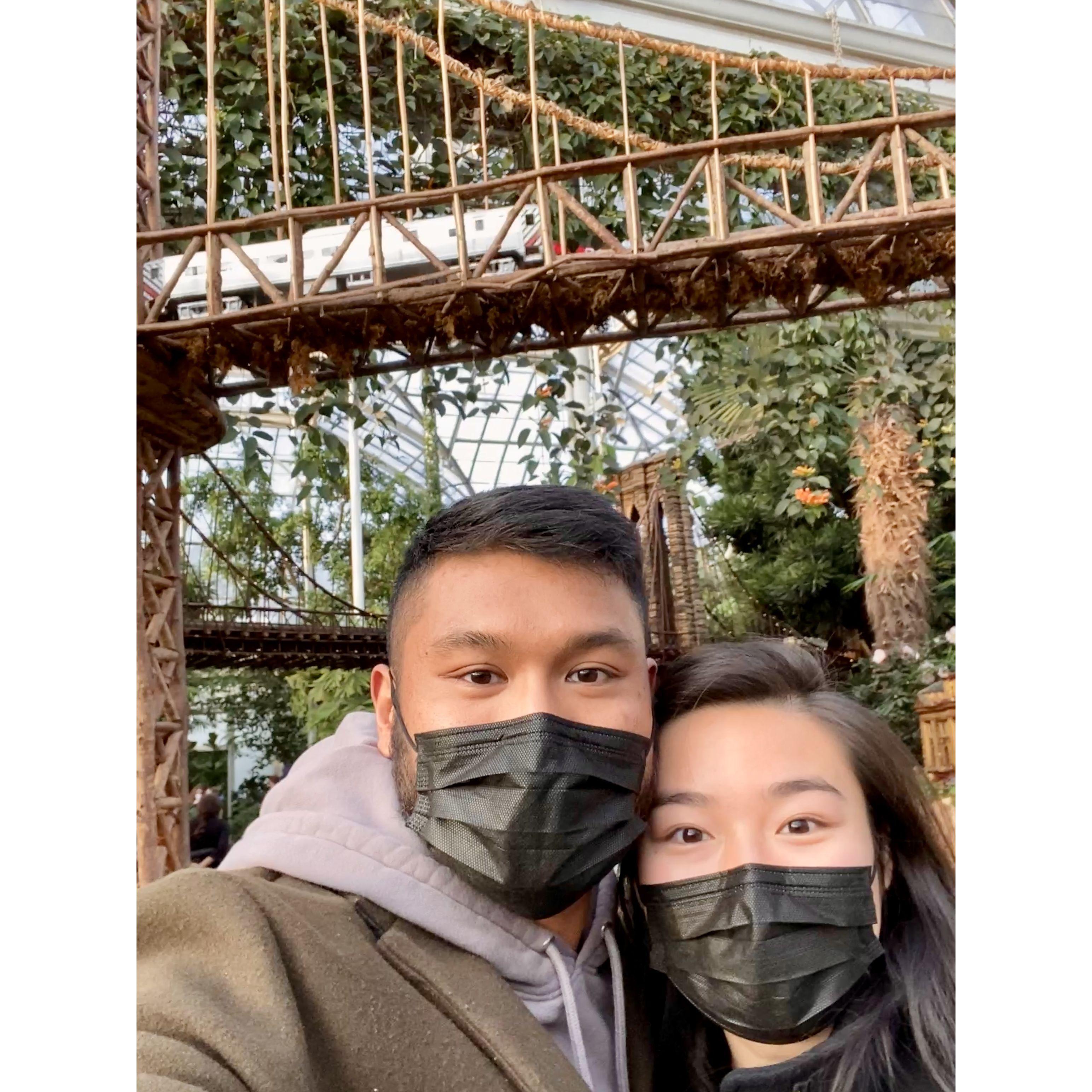 First birthday together at the Botanical Garden