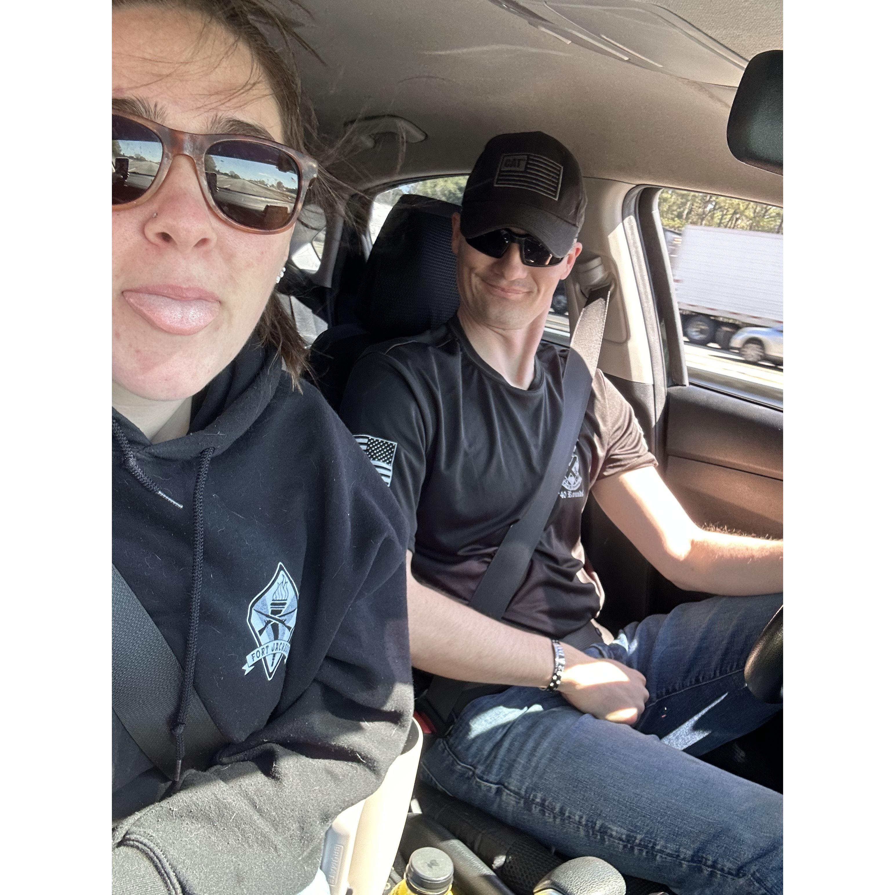 The drive home from Military School
