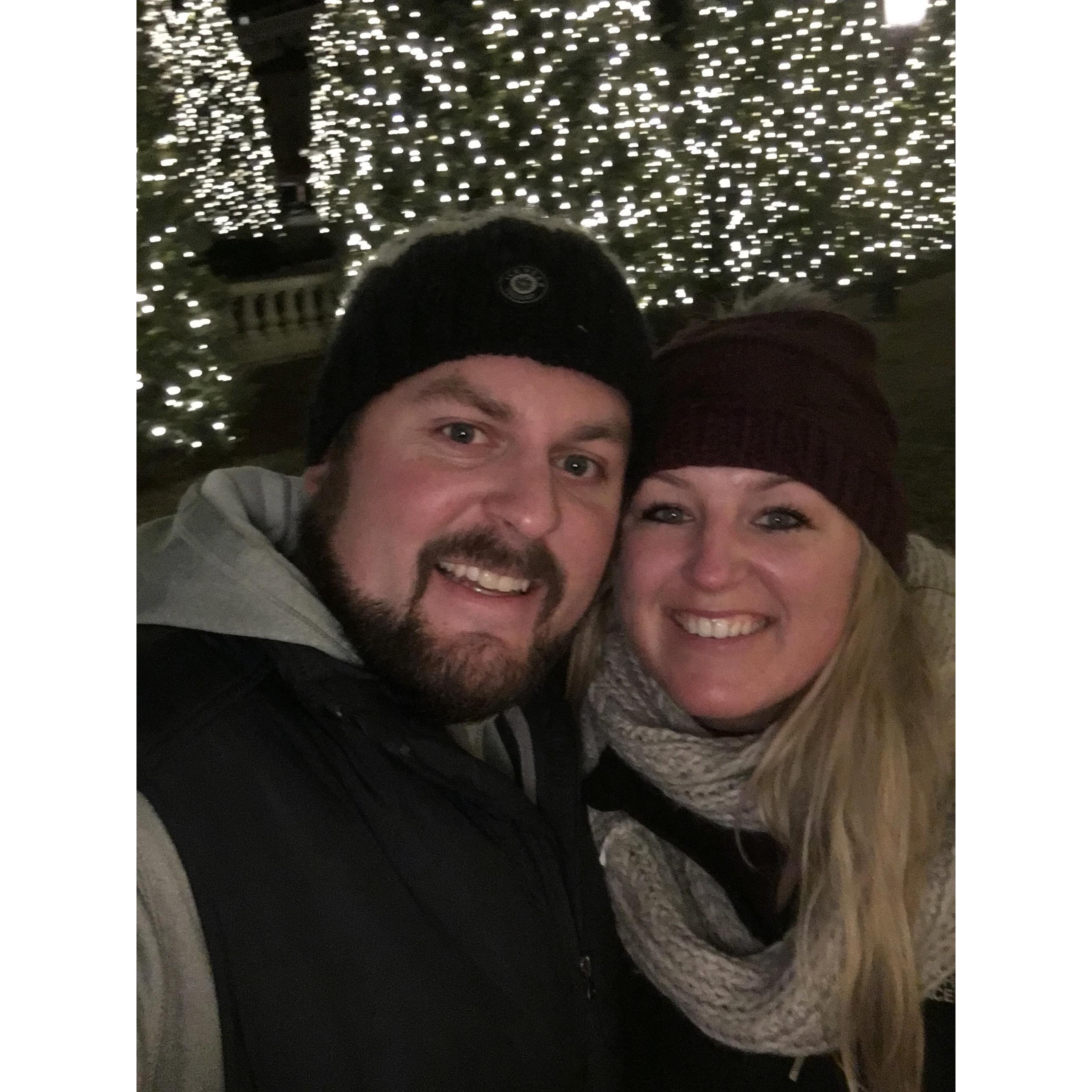 Enjoying the Christmas Lights at the Broadmoor in Colorado Springs!