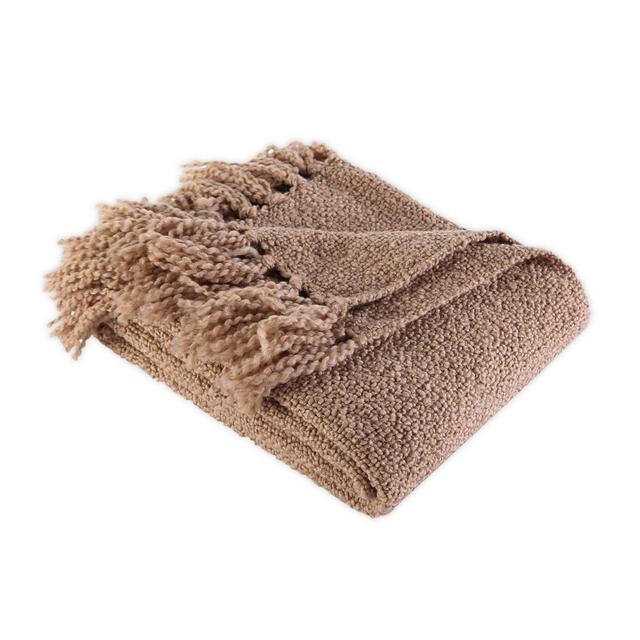 Berkshire Blanket® Chunky Boucle Throw Blanket in Walnut
