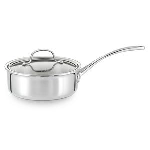 Calphalon Tri-Ply Stainless Steel 2-1/2-Quart Shallow Sauce with Cover