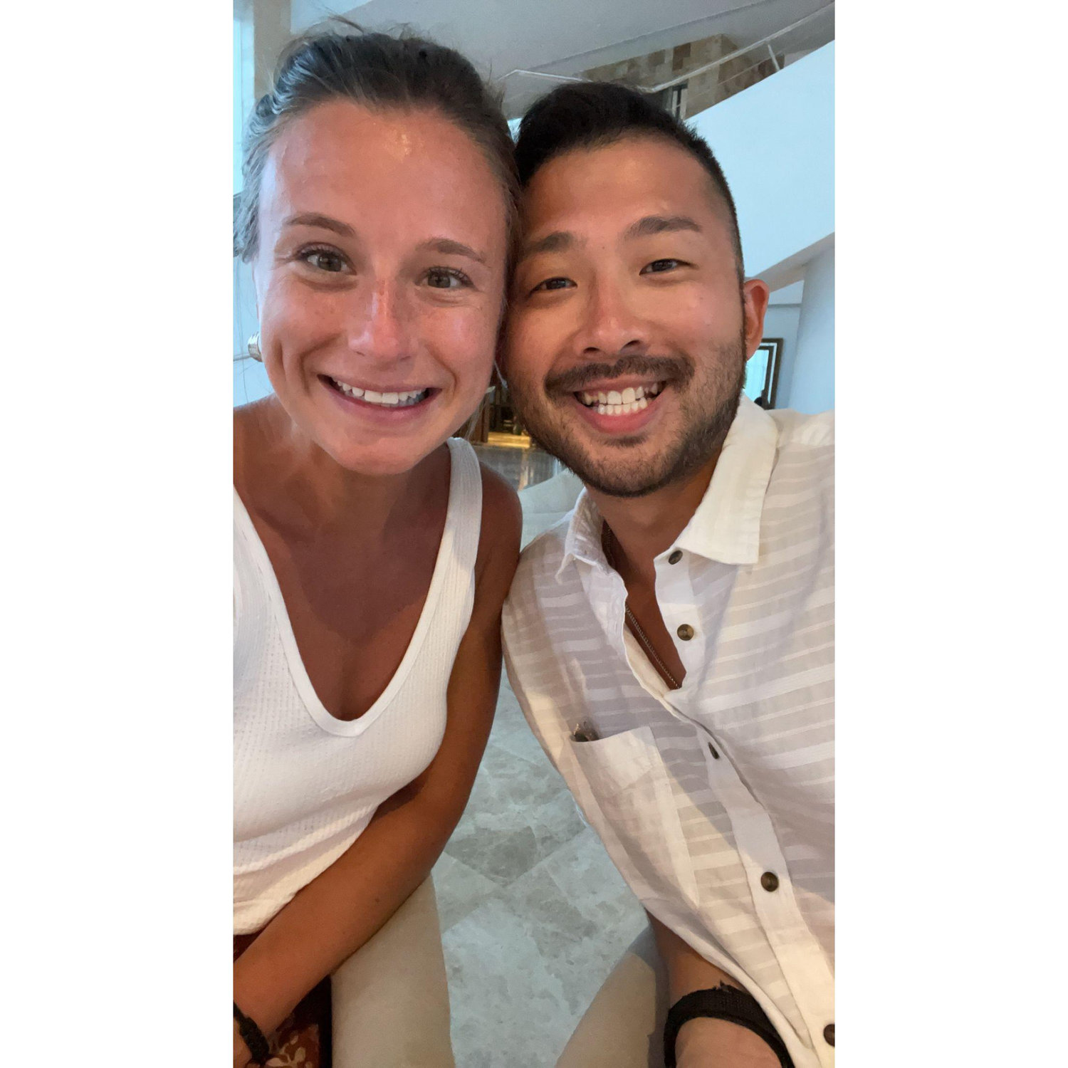 The first time we went out of the country together