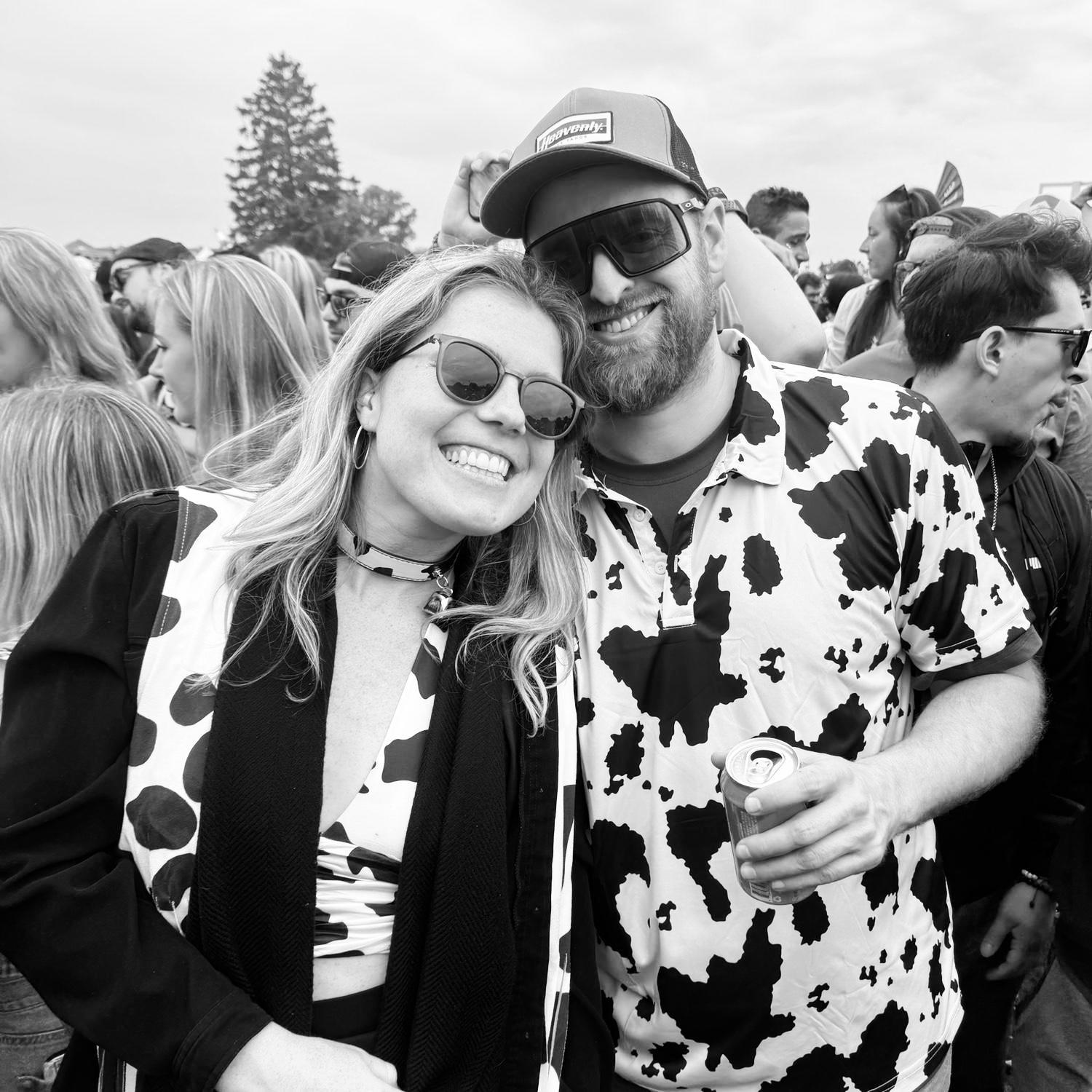 Snakepit at the Indy 500. Our entire friend group dressed in cow print. We made the local news that year.