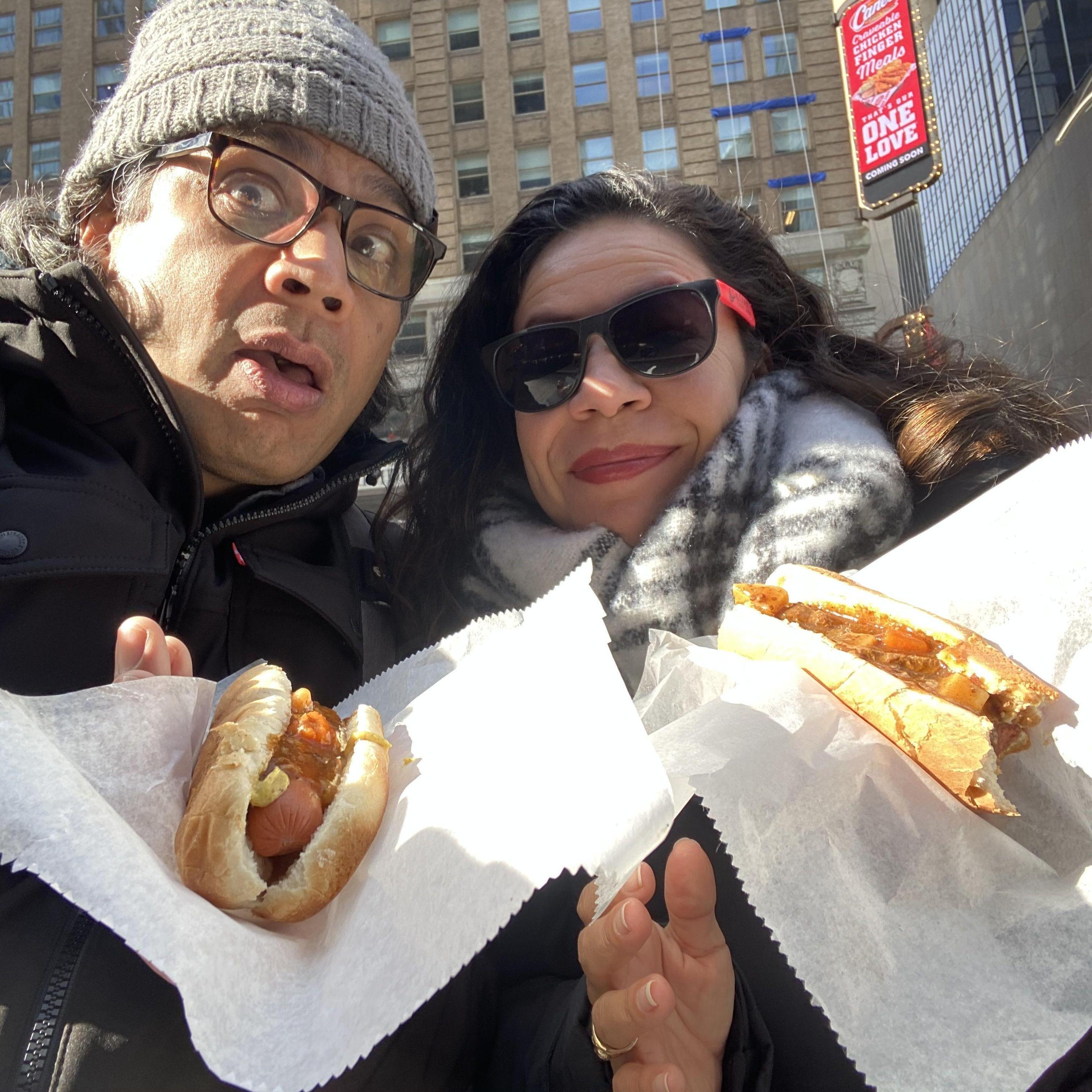 Gotta have some chili dogs on the streets of NY.