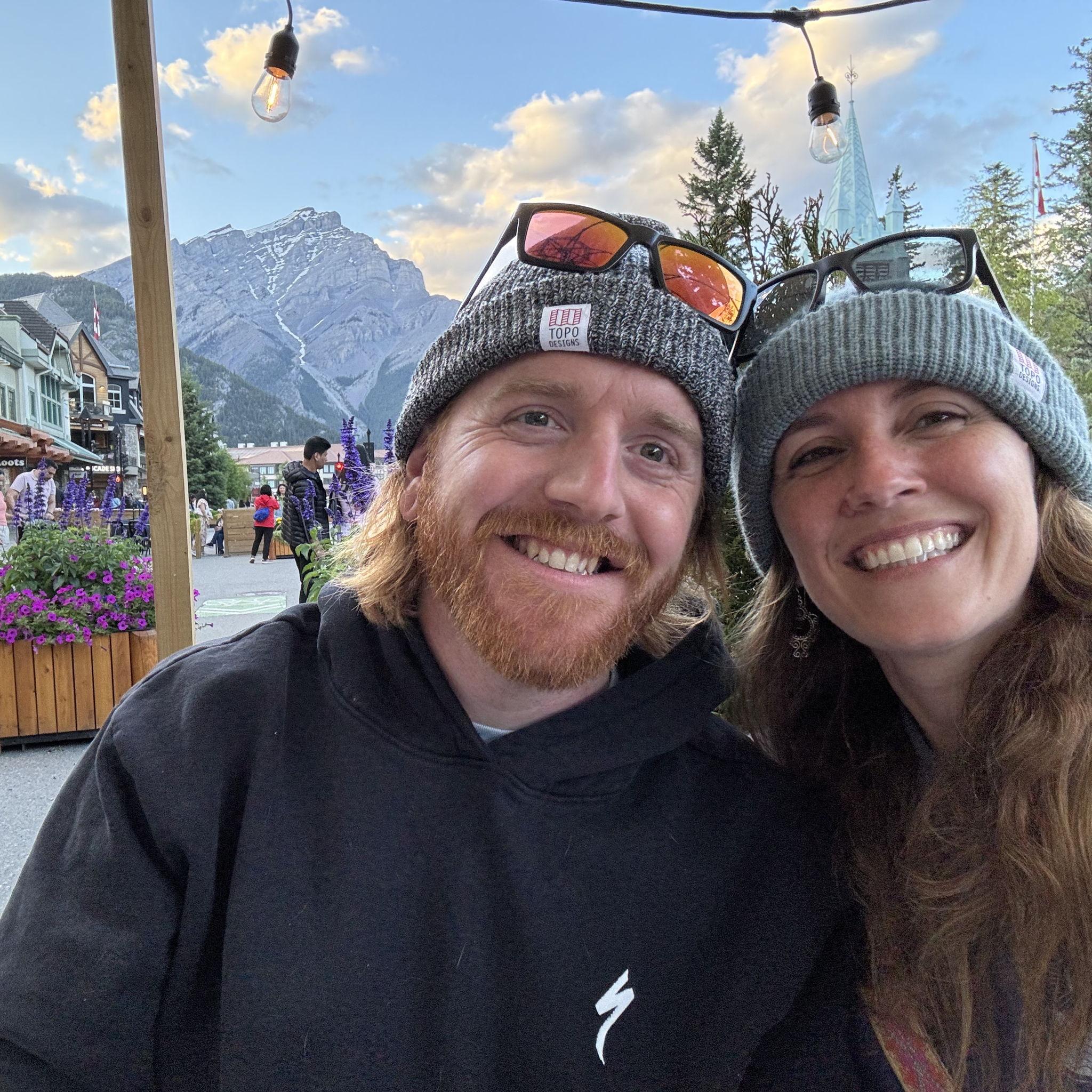 Listening to American music on the 4th of July in downtown Banff