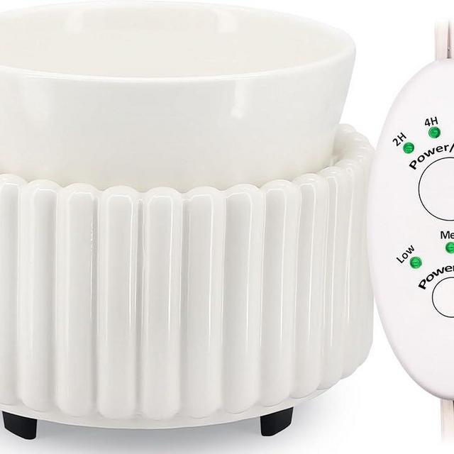 VICTORIA AROMA Ceramic Wax Melt Warmer with Timer Candle Warmer for Scented Wax Electric Fragrance Burner for Home, Office, Bedroom - Gift & Décor