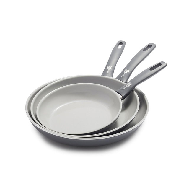 GreenPan Dover Ceramic Nonstick 3-Piece Frypan Set