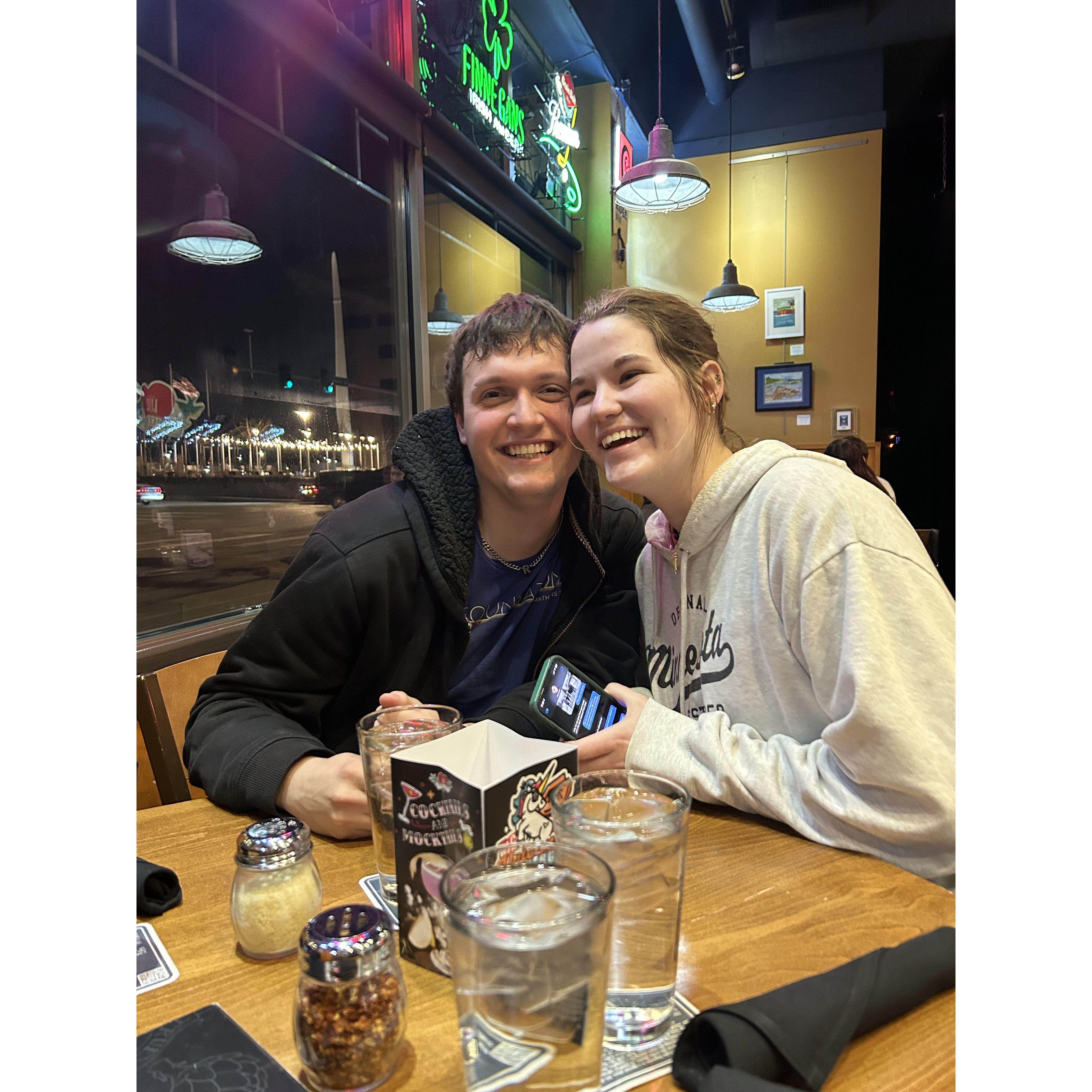 Pizza Luce in Duluth with friends