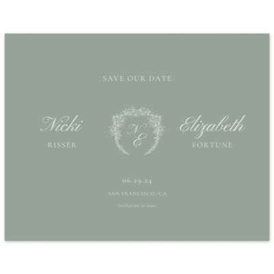 Sage, Green Wedding Digital Save the Date - Pasquo Landscape