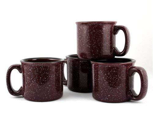 Marble Creek Ceramic Campfire Mug, 15oz - Set of 4 (Plum)