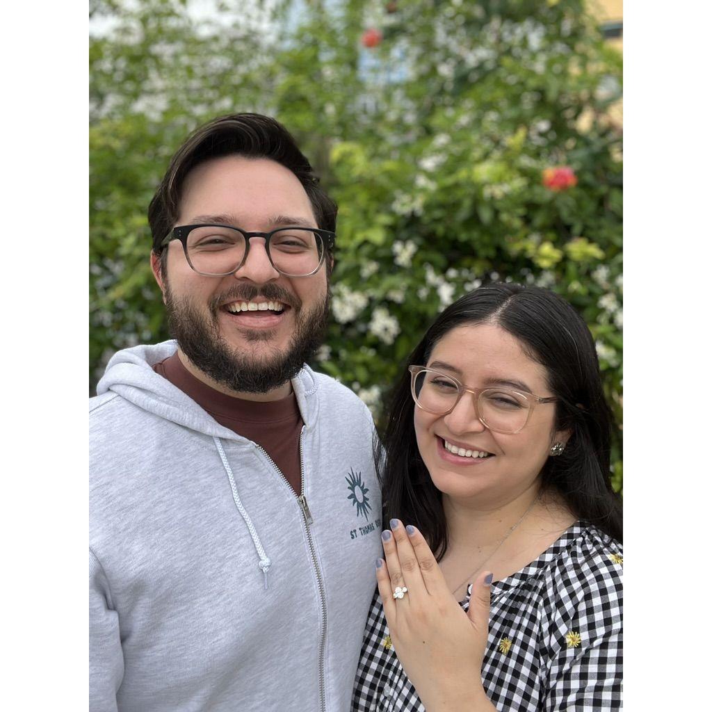 Showing off the ring