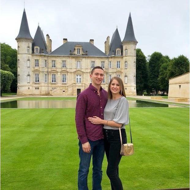 Wine tasting at Chateau Pichon Baron in Bordeaux, France - June 2018