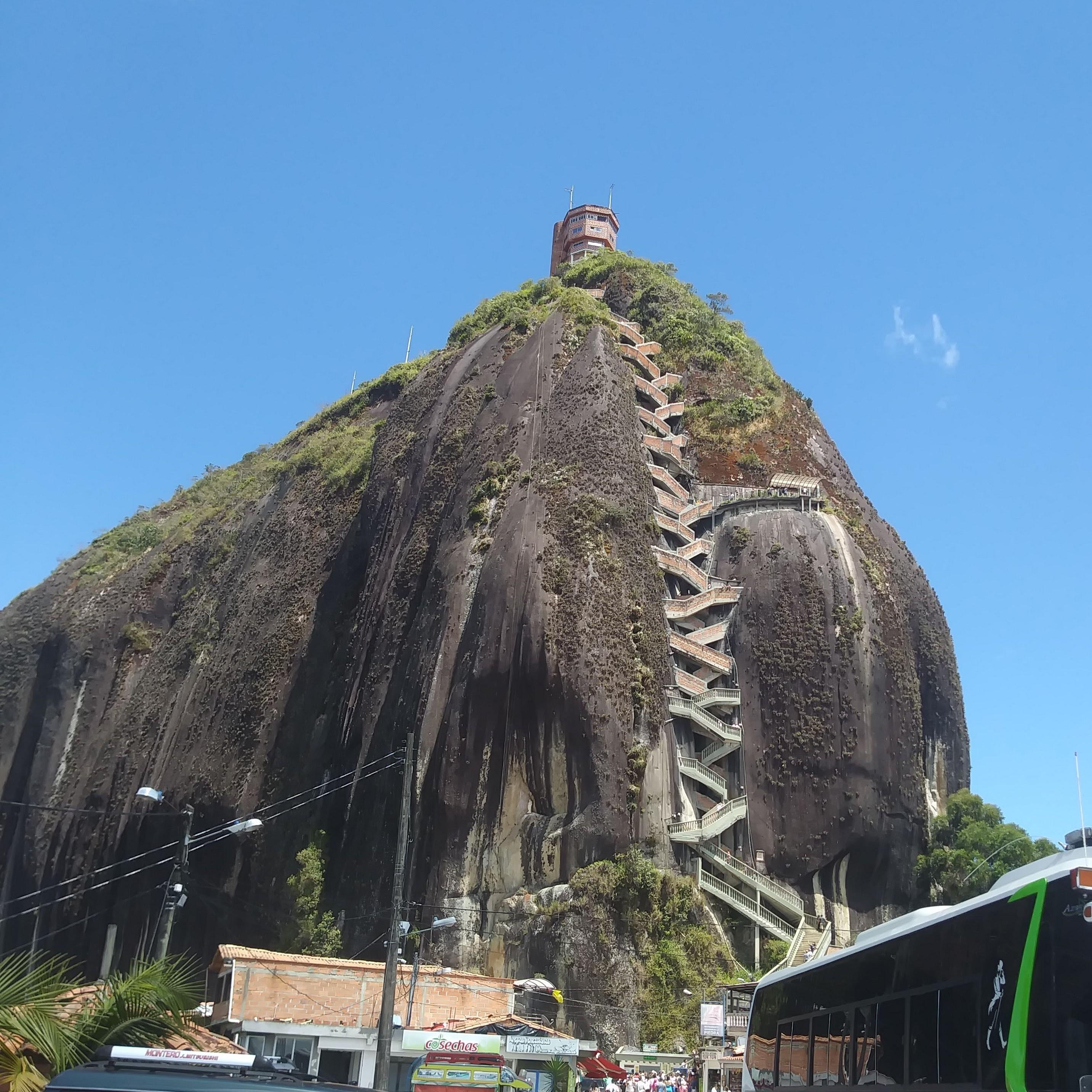 el penon de guatape, this is what we climbed for an amazing view of the region
