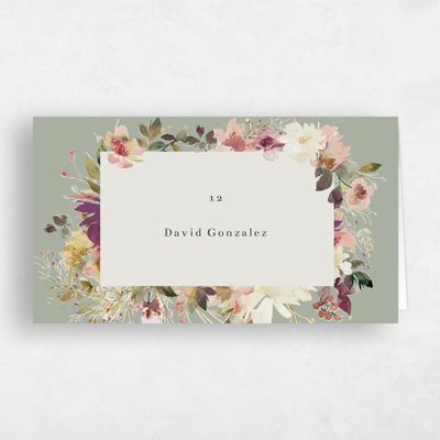 Pale Sage, Green Wedding Place Card - Ciliegio