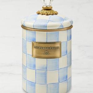 MacKenzie-Childs Medium Sky Check Canister