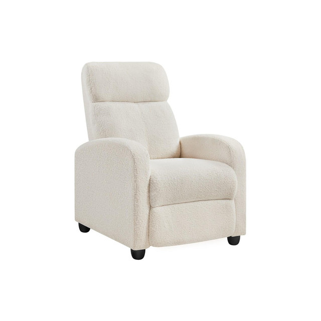 Yaheetech Upholstered Adjustable Boucle Recliner Chair with Pocket Spring