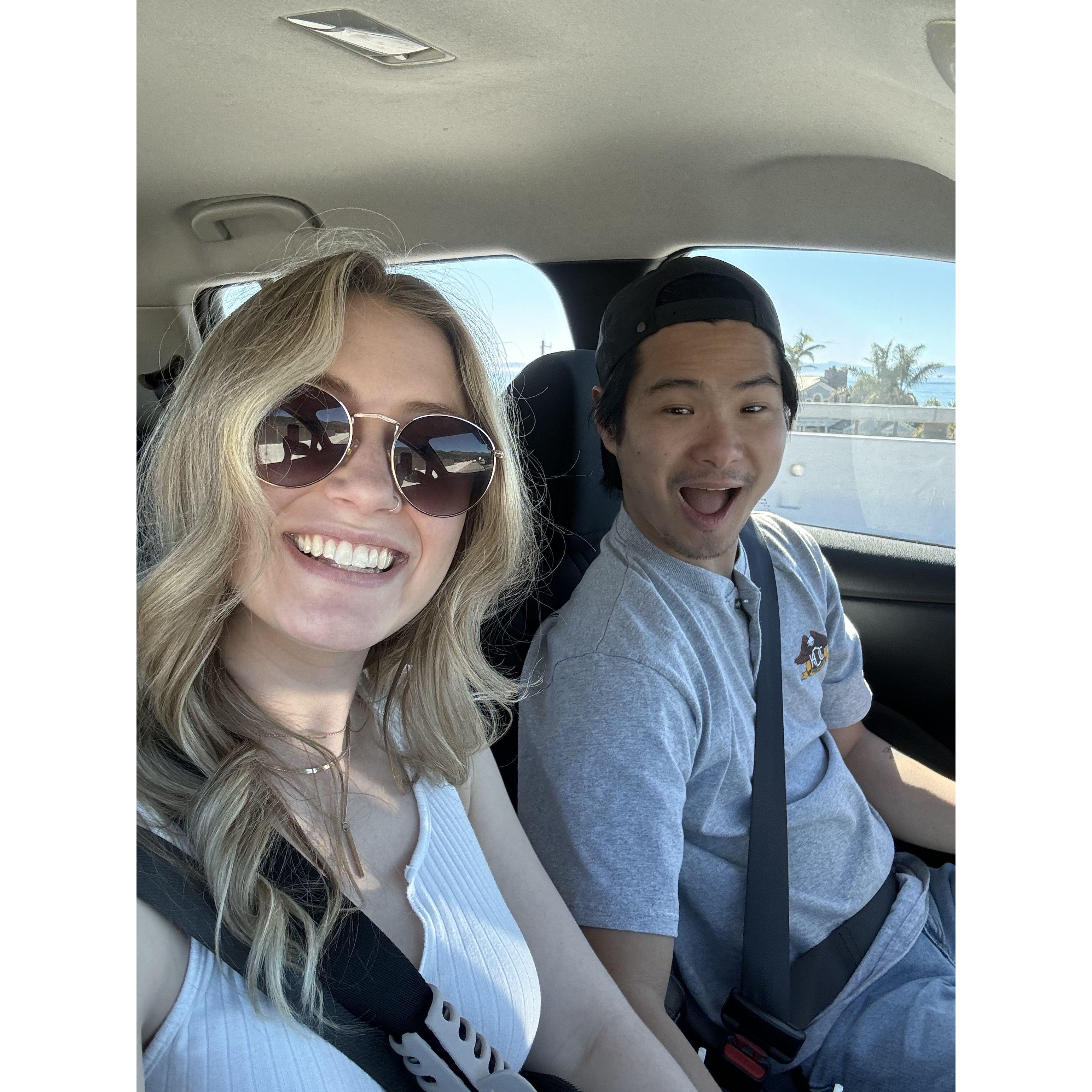 Driving to California for Micaiah to meet Johnny's family.