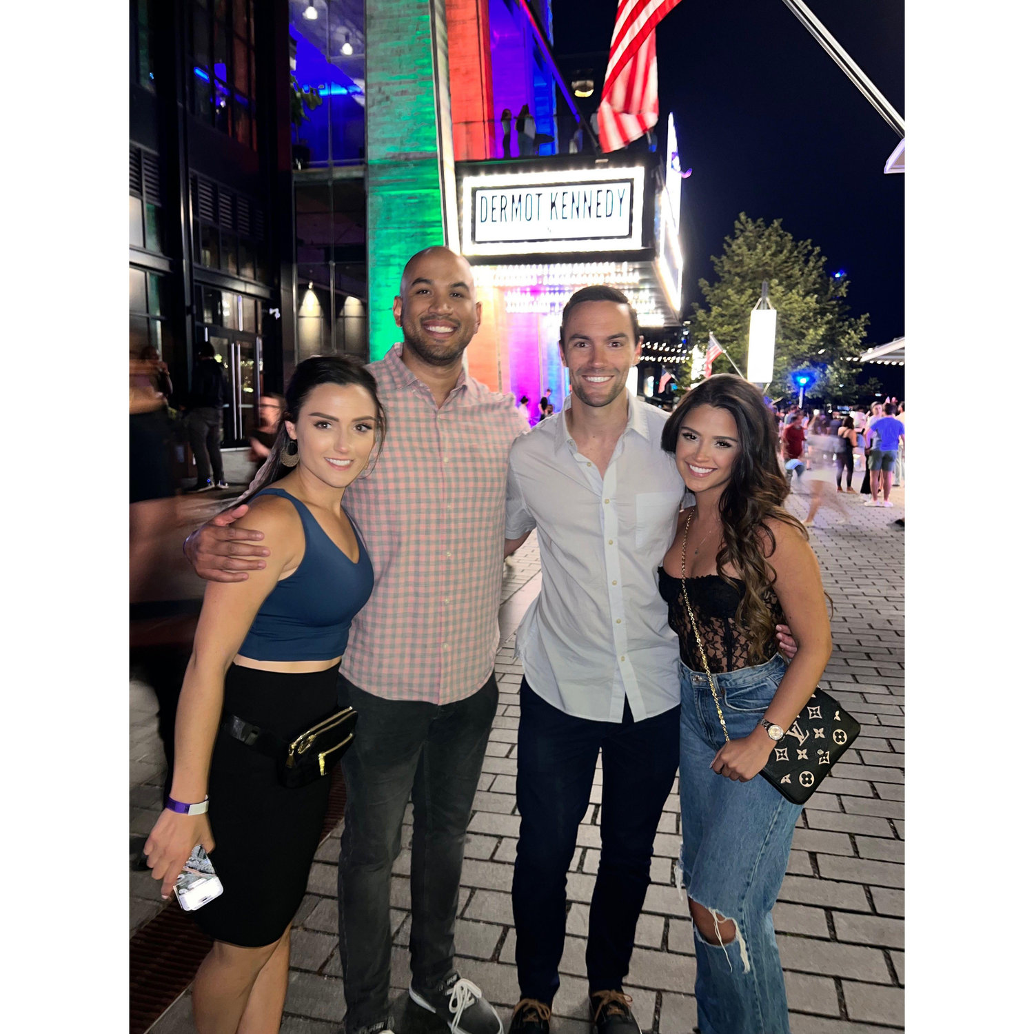 Double date with Anna and her husband Leland. Anna is one of Christopher's 6 sisters.