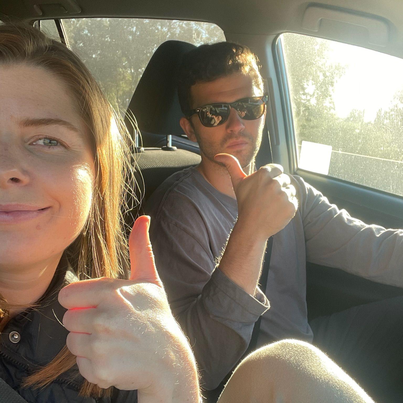 En route to Reno - Neil got called out for work and Maddy decided to tag along