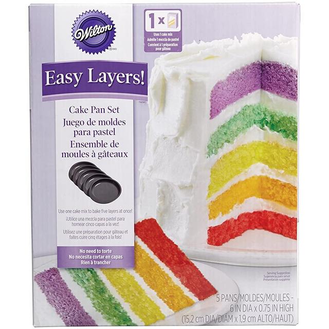 Wilton 2105-0112 Easy Layers! 6 Inch (Set of 5),Gray