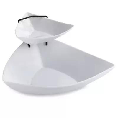 B. Smith® 2-Tier Chip and Dip Set in White