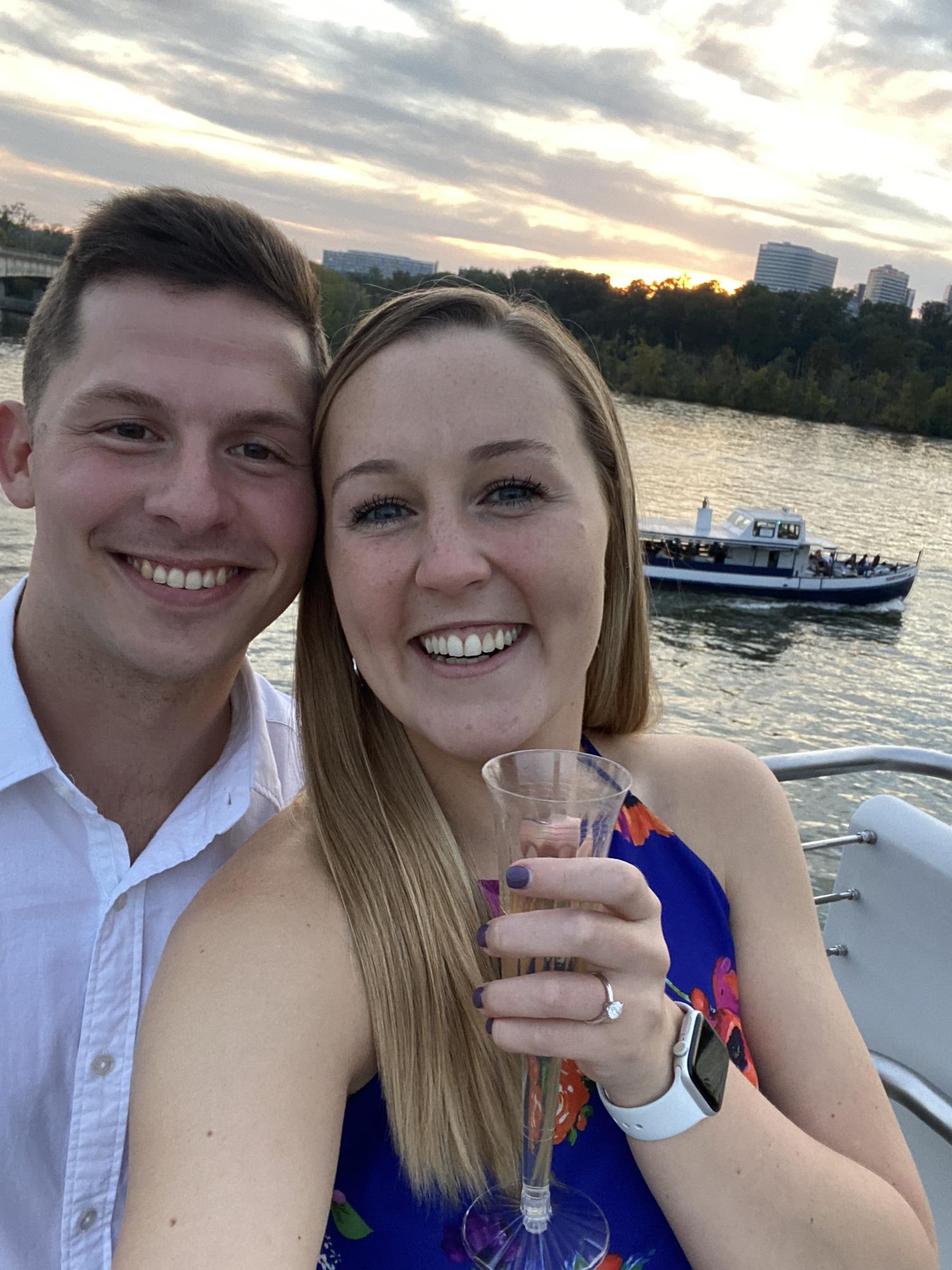 Moments after Joe popped the question!