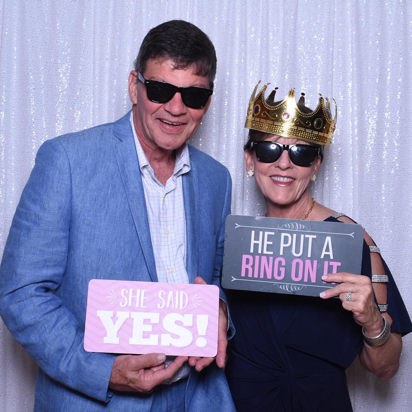 Right after our engagement at our niece Alison’s wedding.