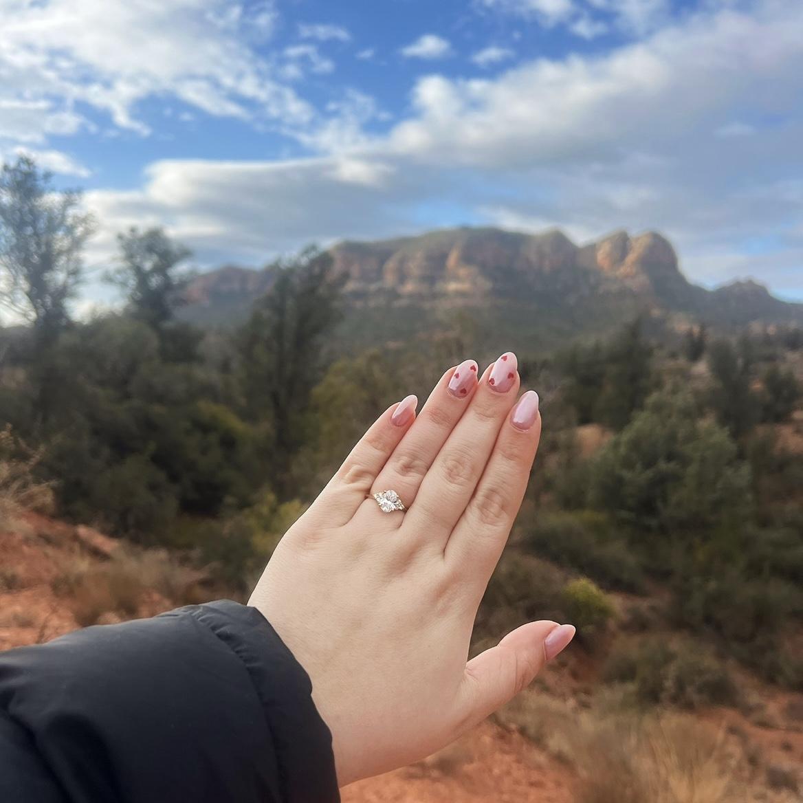 Lilly had no idea we were getting engaged :)