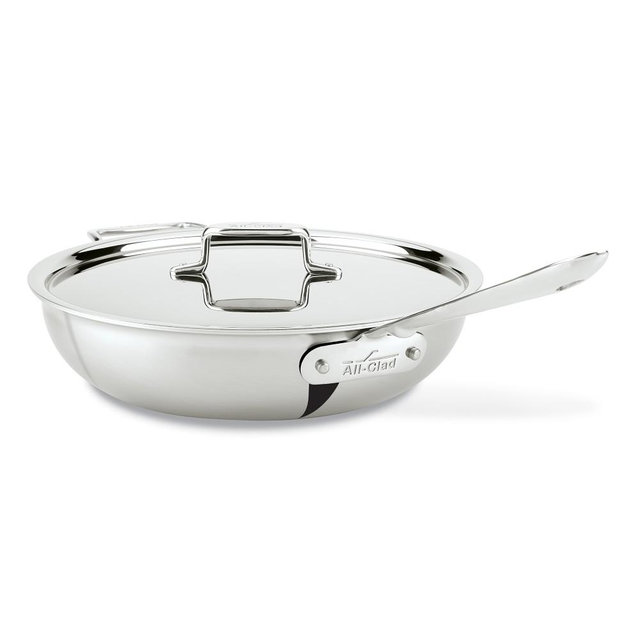 All-Clad d5 Brushed Stainless-Steel Weeknight Pan, 4-Qt.