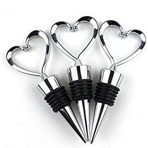 Lovelyou Stainless Steel Love Design Heart Shape Wine and Beverage Bottle Stoppers (3)