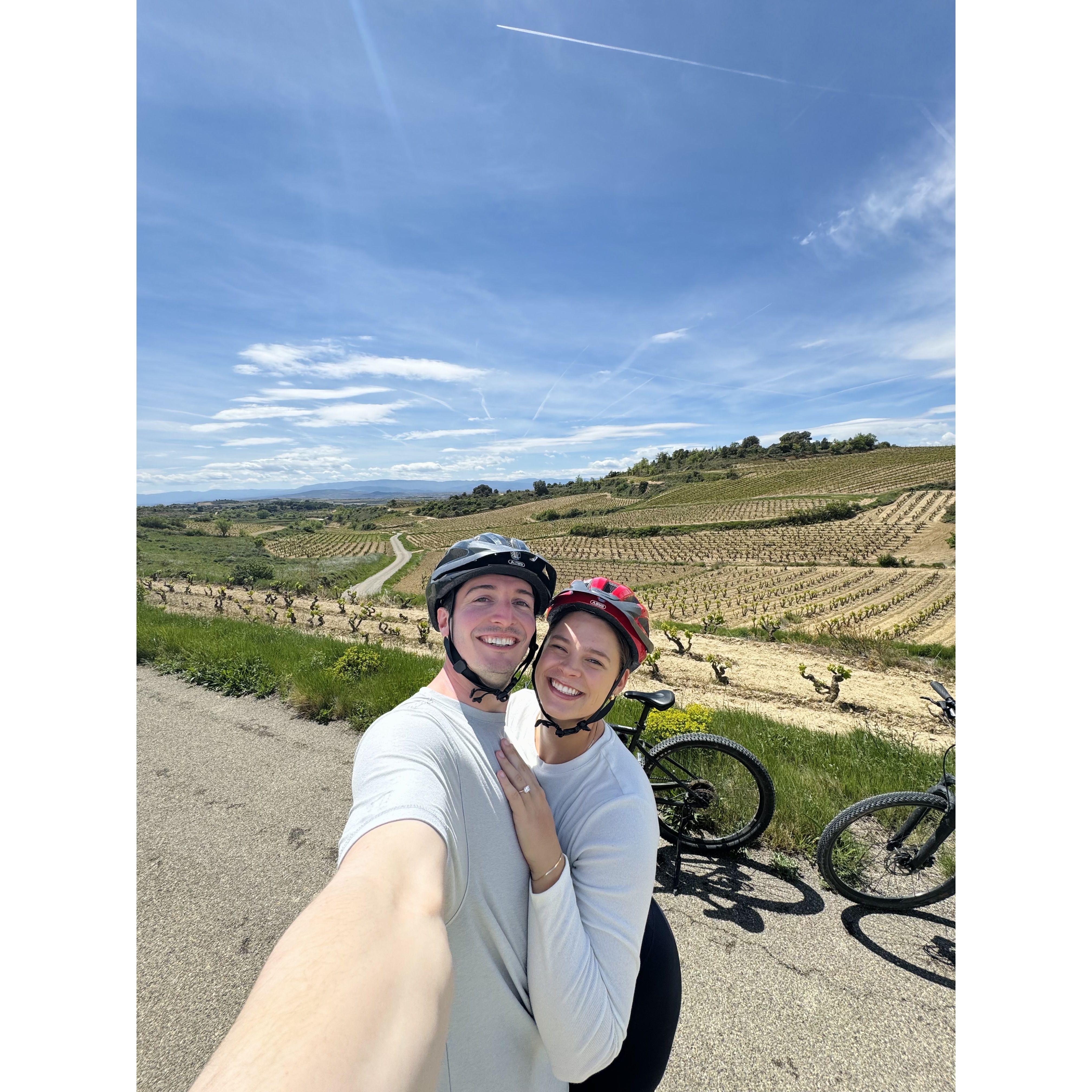 E-biking through the wineries in Spain
