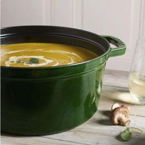 Staub 7-Quart Cast Iron Braise and Grill in Basil