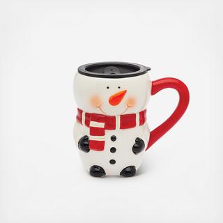 Snowman Travel Mug with Lid