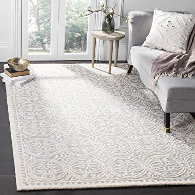 Safavieh CAM123D-8 Cambridge Collection Area Rug, 8' x 10', Silver/Ivory