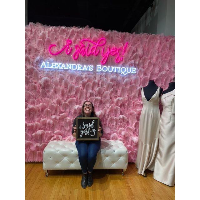 Said yes to the dress at Alexandra's Boutique