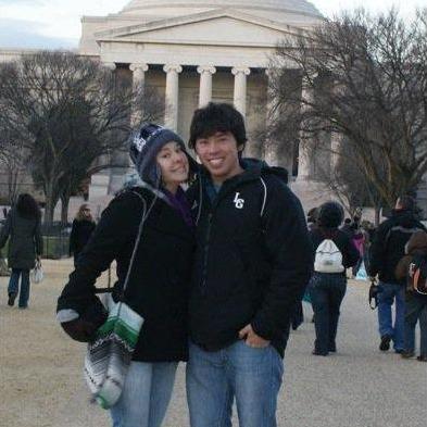 January 2010: Alex's family visited DC and met his friend Emie for the first time.