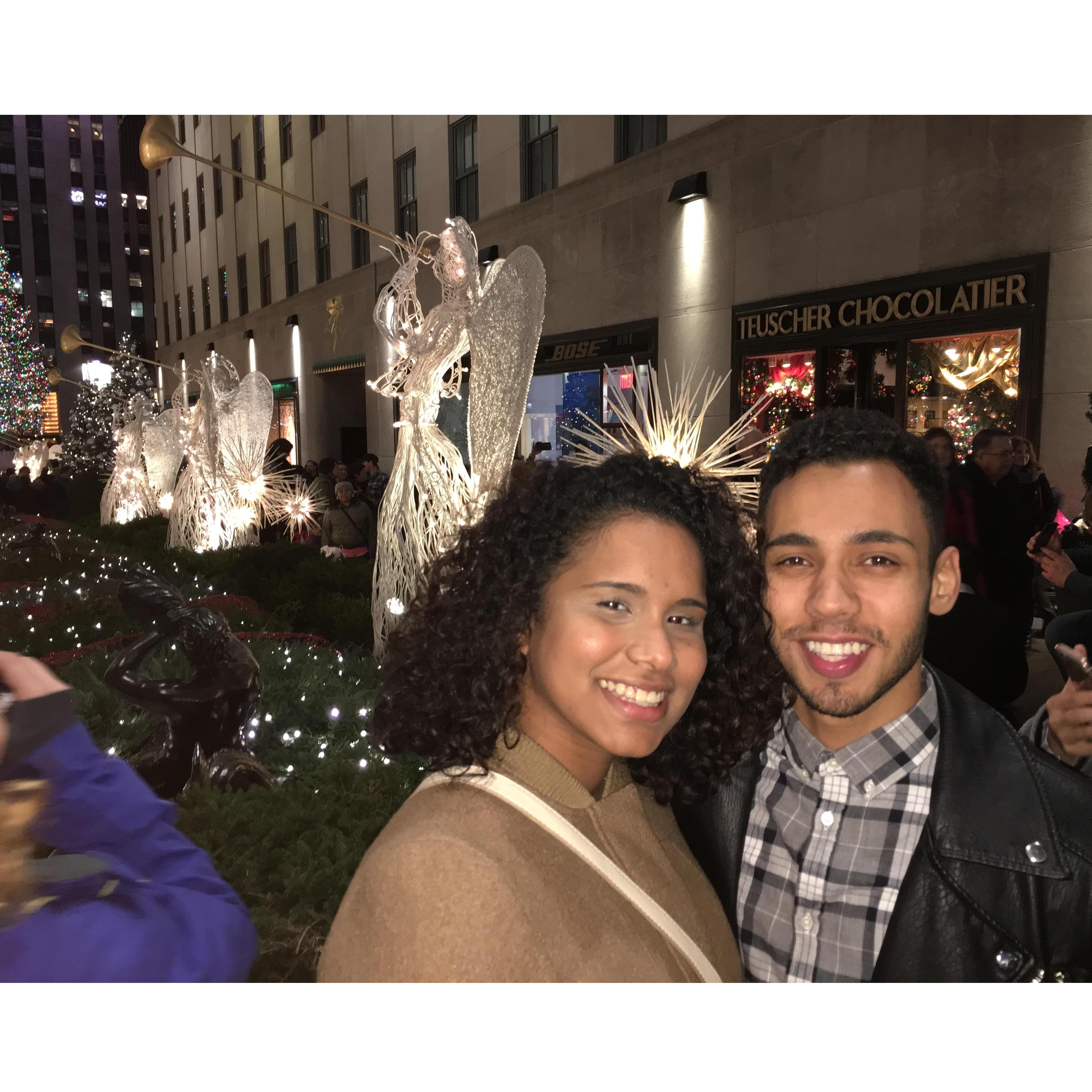 Our first time visiting the Rockefeller Tree together