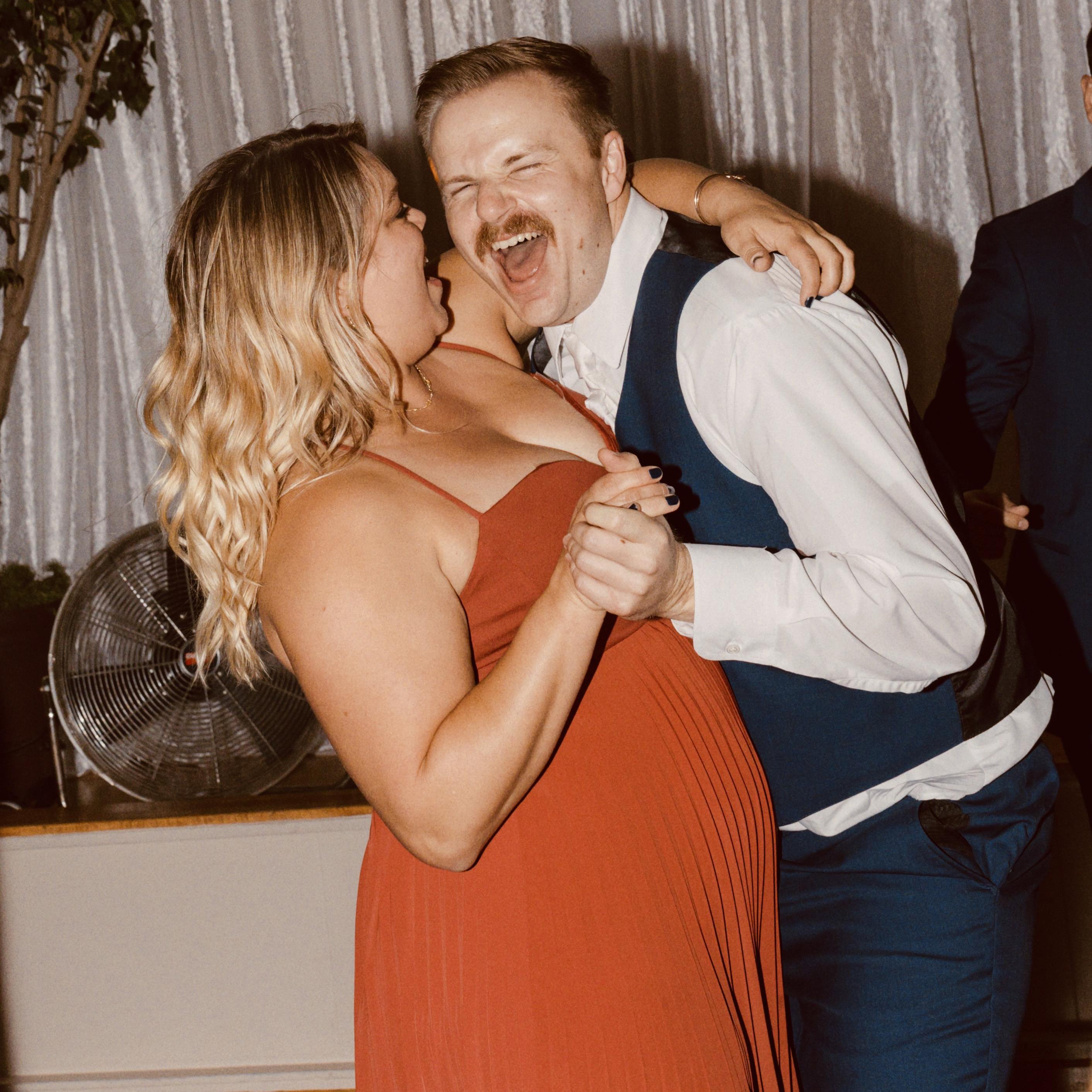 Cutting a rug at Zach and Sydney's Wedding