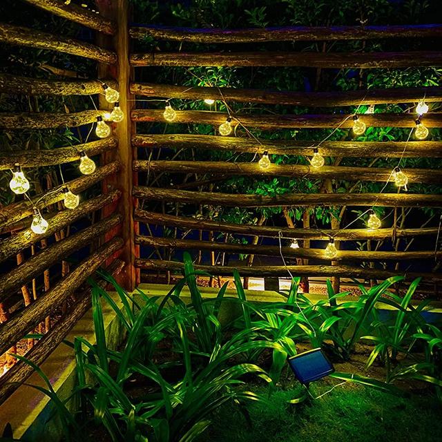 Solar Powered String Lights - Decorative Indoor and Outdoor Solar Power Fairy LED Light String - Bright Waterproof Outside Christmas Lights for Garden, Patio, Porch, Backyard, Bistro