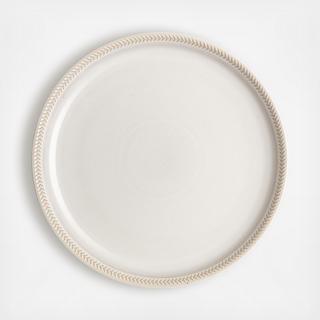 Natural Canvas Chevron Textured Coupe Plate