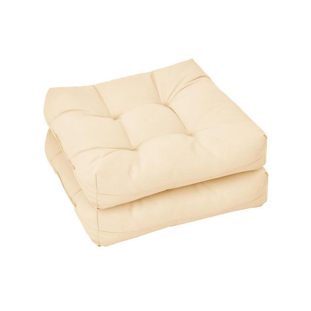 Costway 2PCS 21'' x 21'' Patio Chair Seat Cushion Pads Indoor/Outdoor