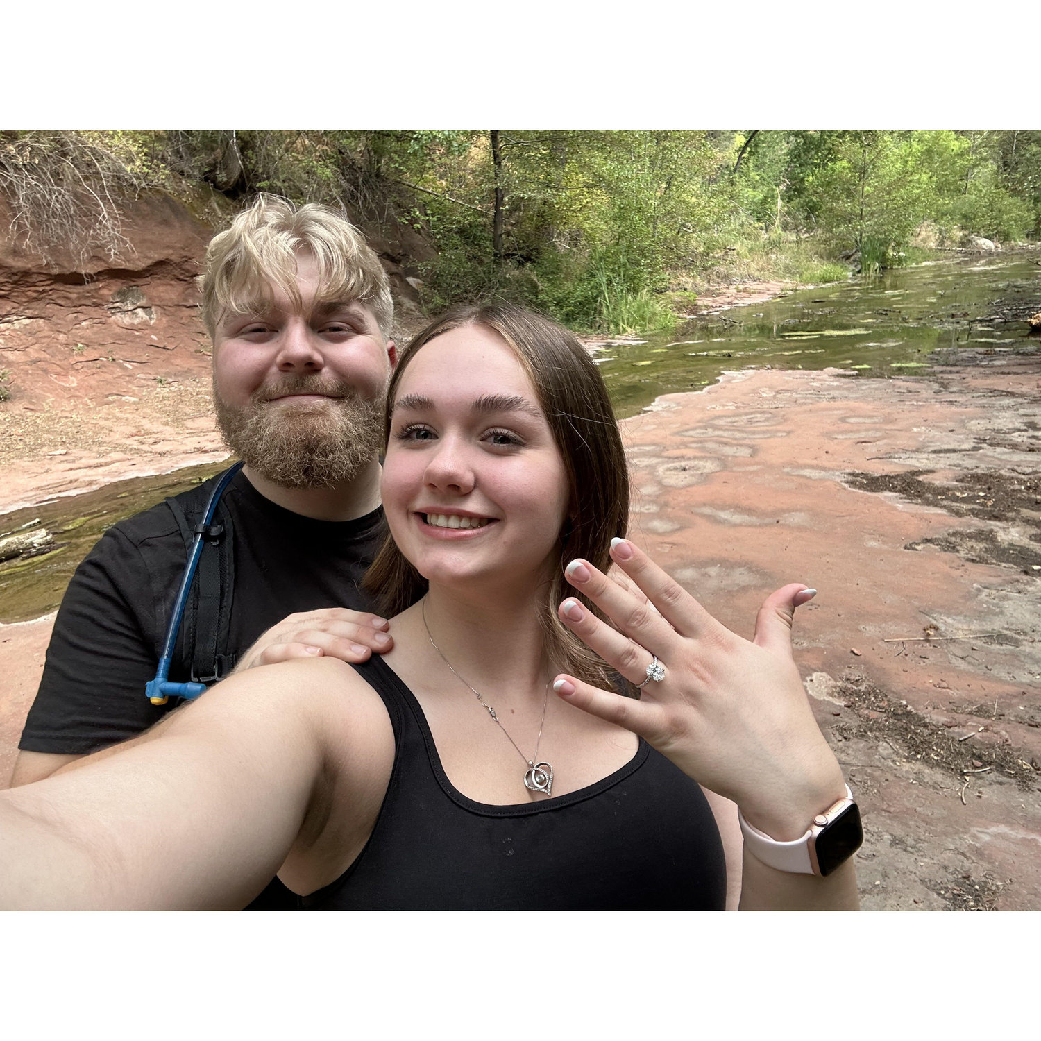 First selfie as an Engaged Couple