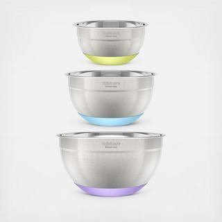 3-Piece Mixing Bowls with Nonslip Base CTG-00-SMBS