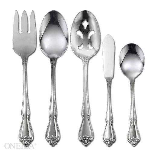 Oneida True Rose 5 Piece Everyday Flatware Serving Set