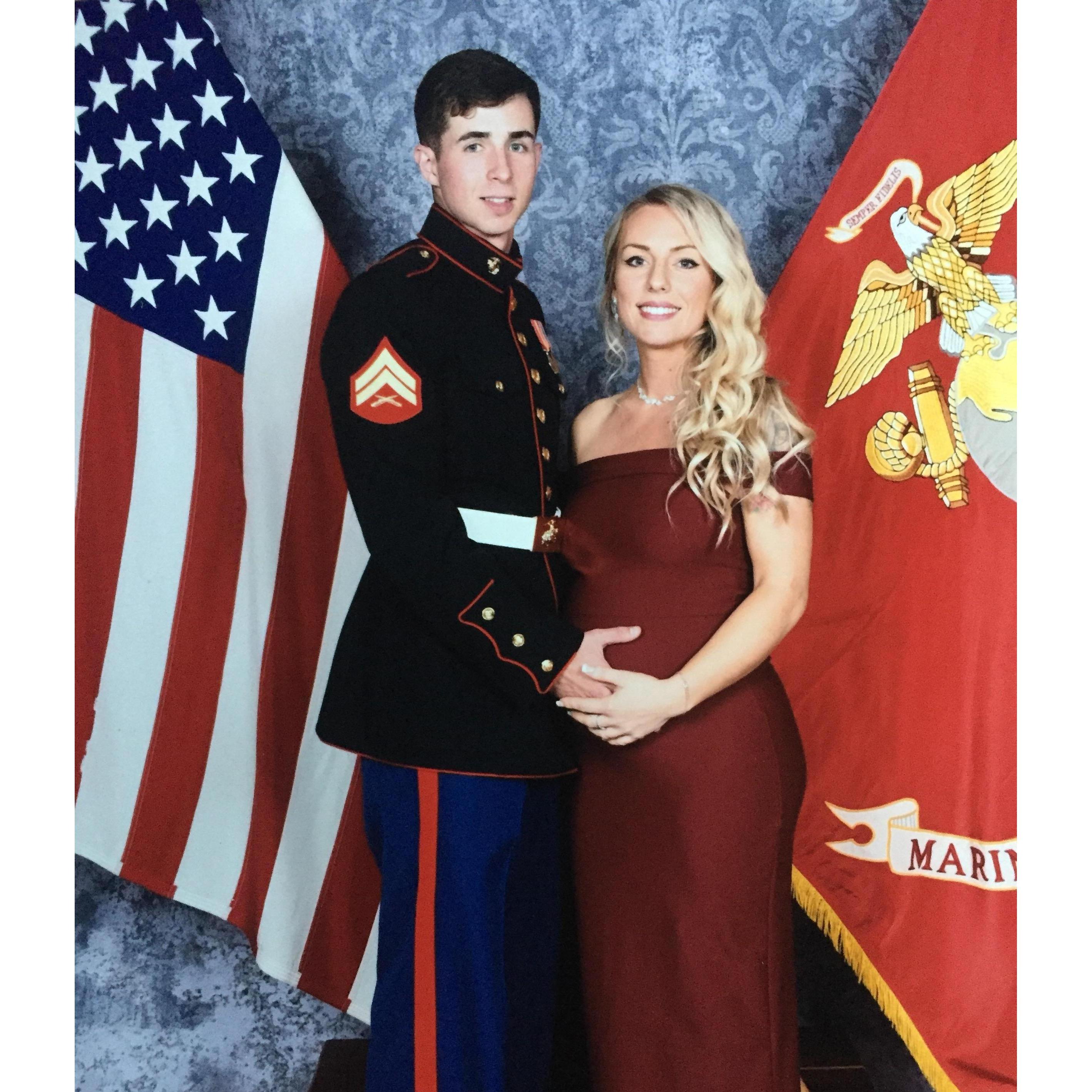 Our first Marine Corps ball as a couple.