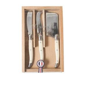 Laguiole Mini Cheese Utensil Set - 3 pieces - Cream