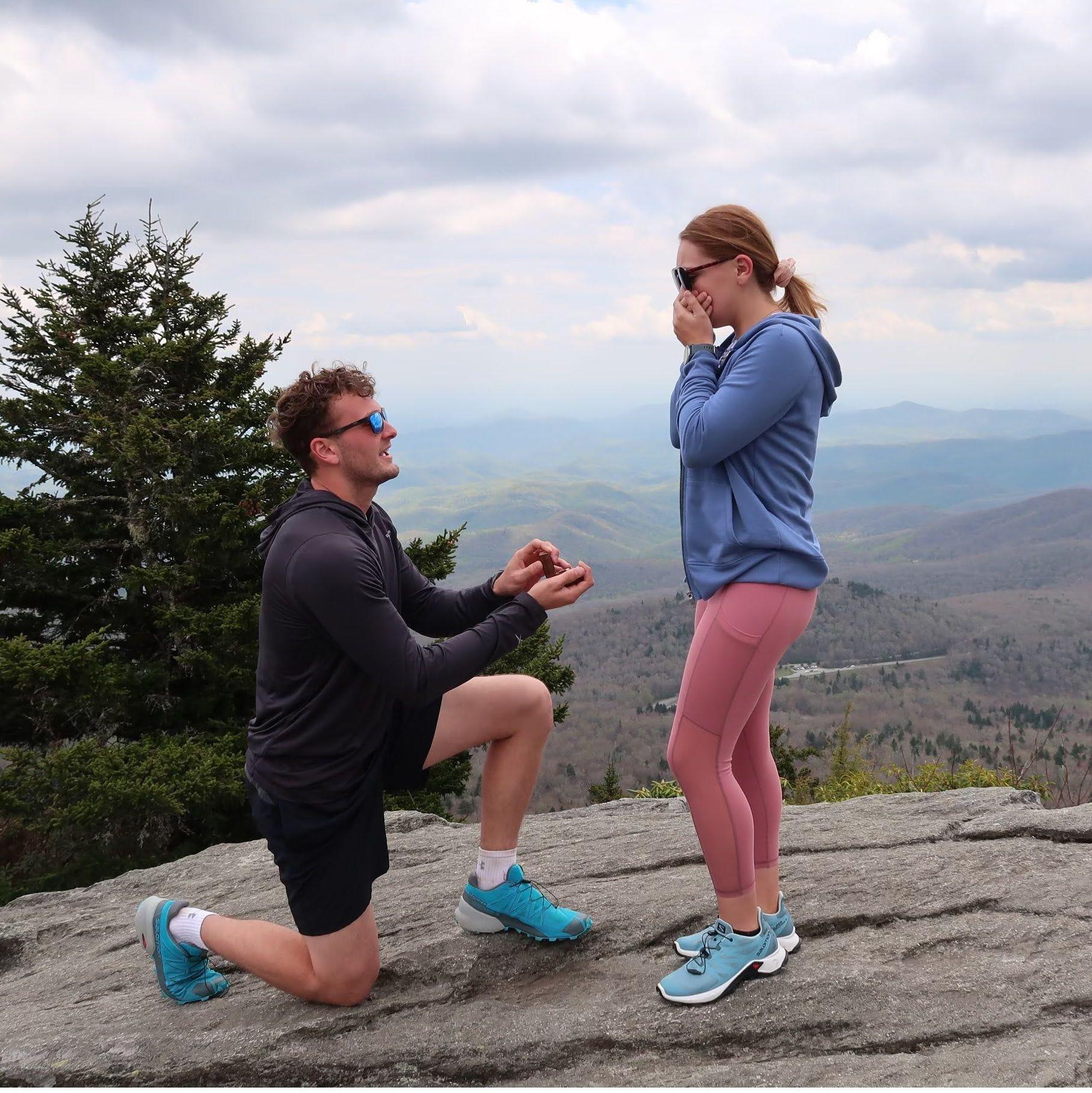 Josiah picked one of the most beautiful places in NC to propose!