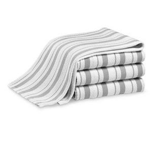 Williams Sonoma Stripe Towels, Set of 4, Drizzle Grey